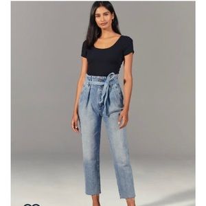 Abercrombie and Fitch ultra High paperbag jeans